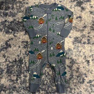 Hanna Andersson Blue Cabin Print Kids One Piece